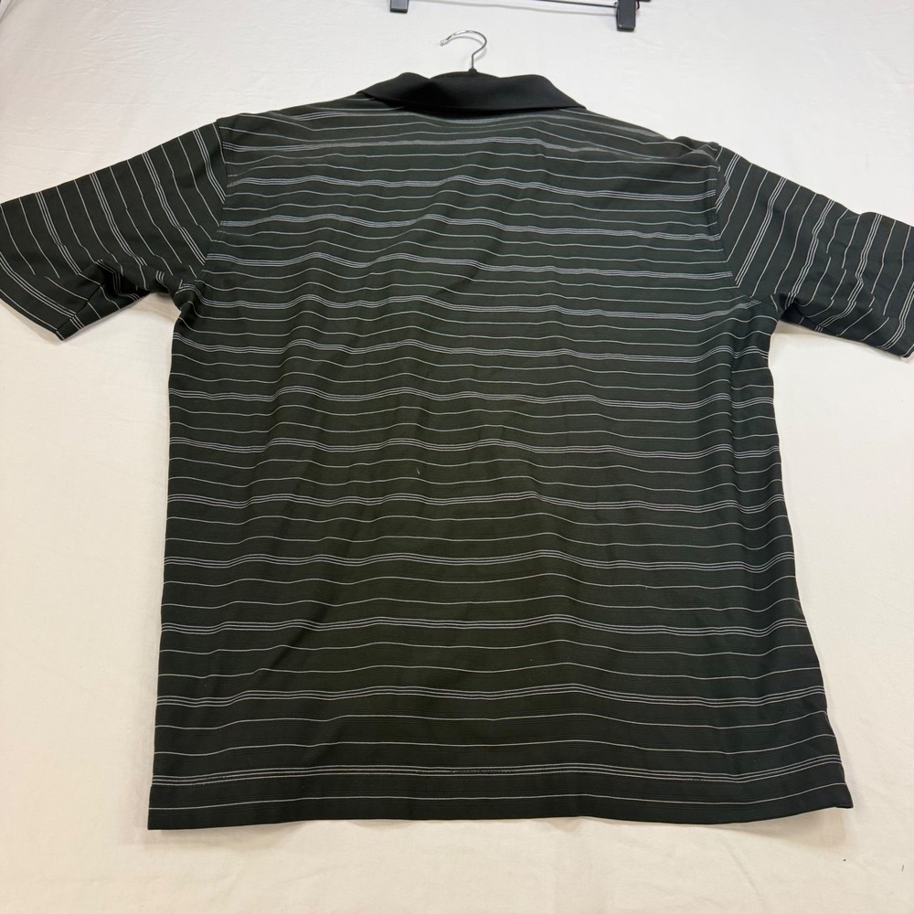 Nike Golf Mens Large Black Pinstripe NikeFit Dry Short Sleeve Polo Shirt L - Picture 6 of 7